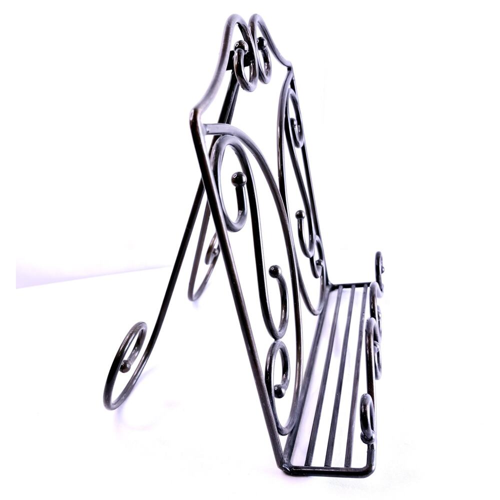 Metal Coated Iron Book Stand Holder For Cookbook Plate Bible Catalogs 10”x11” - Picture 2 of 4